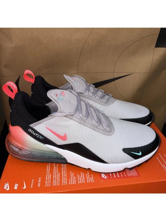 NEW Nike Air Max 270 G Golf CK6483-024 Atmosphere Grey Hot Punch Men Size 10
